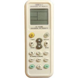 Universal AC Remote Compatible with Most of The Brands Like Carrier, Daikin, Electrolux, Fujitsu, Hitachi, Hyundai, LG, Mitsubishi, Panasonic, Samsung, Whirlpool, Onida, Lloyd .