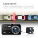 Touch Screen Dashboard Camera Front and Rear Dual Dash Cam with G-Sensor, Loop-Recording & Parking Mode