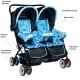 Baby Twins Buggy Stroller/Two Babies Pram/Kids/Infants/Toddlers of 0-2 Years with Swivel Wheel / 3 Point Safety Harness Belt/Multi Recline Position with Comfortable Seats Baby Twins Buggy Stroller/Two Babies Pram/Kids/Infants/Toddlers of 0-2 Years with Swivel Wheel / 3 Point Safety Harness Belt/Multi Recline Position with Comfortable Seats