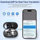 AI Translation Earbuds Real Time, 144 Language Translator Earbuds with APP Compatible with iOS & Android 