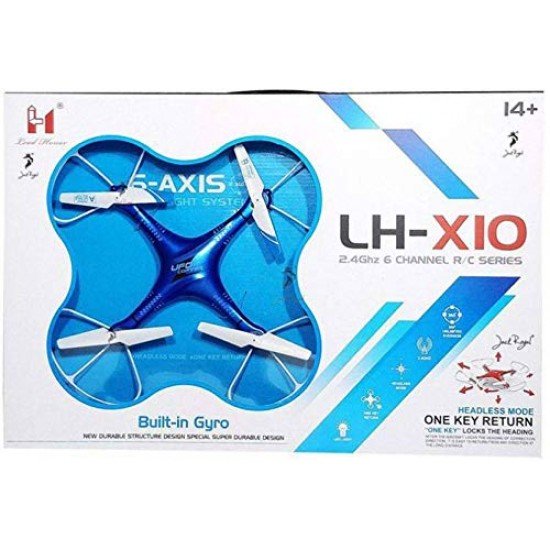LH-X10, Blue FPV 2.4Ghz RC Drone Quadcopter 6Axis 6CH 3D Flying LED Flashing Light LH-X10, Blue FPV 2.4Ghz RC Drone Quadcopter 6Axis 6CH 3D Flying LED Flashing Light
