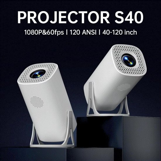 Android 13 Smart LED Projector, Ultra HD 4K Support, Streaming Apps, Auto Focus 