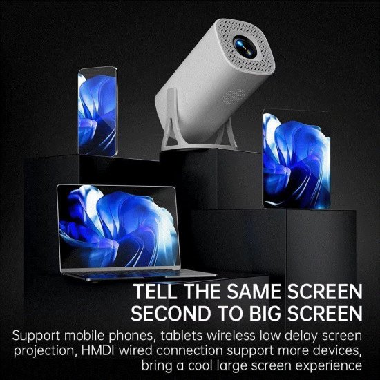 Android 13 Smart LED Projector, Ultra HD 4K Support, Streaming Apps, Auto Focus 