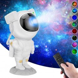 Astronaut Galaxy Light Projector, Space Buddy Projector Night Light for Bedroom with Remote Control and Timer 