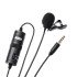 BOYA ByM1 Auxiliary Omnidirectional Lavalier Condenser Microphone with 20ft Audio Cable (Black)