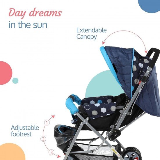 Baby Stroller / Pram for 0 to 3 Years, New Born / Toddler / Kid, 5 Point Safety Harness, Adjustable backrest, 360° Swivel Wheel, Large storage basket, Reversible Handlebar (color May Vary) Baby Stroller / Pram for 0 to 3 Years, New Born / Toddler / Kid, 5 Point Safety Harness, Adjustable backrest, 360° Swivel Wheel, Large storage basket, Reversible Handlebar (color May Vary)
