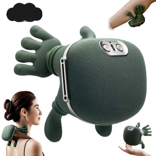 Heated Massager, Wireless Portable Shiatsu Neck and Back Massager, Electric Deep Tissue 4D Kneading Massage