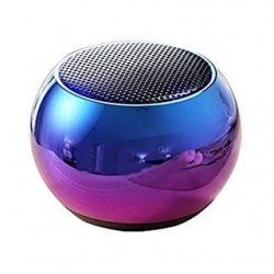 Mini Boost 4 Colorful Wireless Bluetooth Speakers Mini Electroplating Round Steel Speaker (Multi Color)