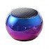 Mini Boost 4 Colorful Wireless Bluetooth Speakers Mini Electroplating Round Steel Speaker (Multi Color)