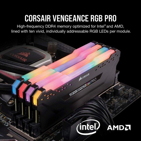 CORSAIR 32GB (2 x 16GB) Vengeance RGB Pro DDR4 3200MHz PC4-25600 Desktop Memory Model CMW32GX4M2E3200C16 CORSAIR 32GB (2 x 16GB) Vengeance RGB Pro DDR4 3200MHz PC4-25600 Desktop Memory Model CMW32GX4M2E3200C16