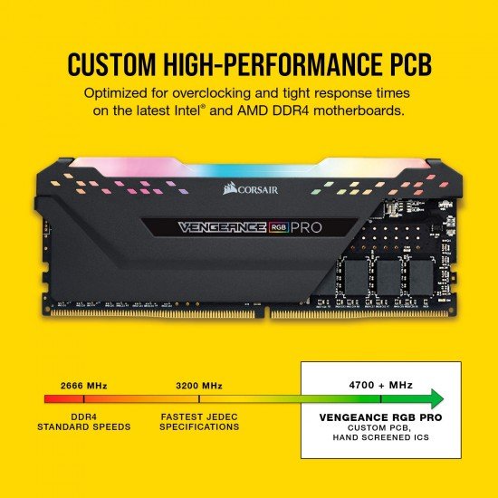 CORSAIR 32GB (2 x 16GB) Vengeance RGB Pro DDR4 3200MHz PC4-25600 Desktop Memory Model CMW32GX4M2E3200C16 CORSAIR 32GB (2 x 16GB) Vengeance RGB Pro DDR4 3200MHz PC4-25600 Desktop Memory Model CMW32GX4M2E3200C16