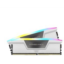 CORSAIR VENGEANCE RGB DDR5 RAM 32GB (2x16GB) 6000MHz CL36 Intel XMP iCUE Compatible Computer Memory - White (CMH32GX5M2D6000C36W)
