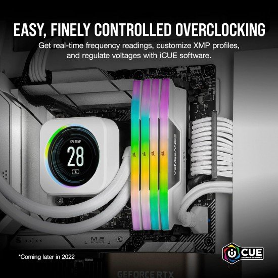CORSAIR VENGEANCE RGB DDR5 RAM 32GB (2x16GB) 6000MHz CL36 Intel XMP iCUE Compatible Computer Memory - White (CMH32GX5M2D6000C36W) CORSAIR VENGEANCE RGB DDR5 RAM 32GB (2x16GB) 6000MHz CL36 Intel XMP iCUE Compatible Computer Memory - White (CMH32GX5M2D6000C36W)