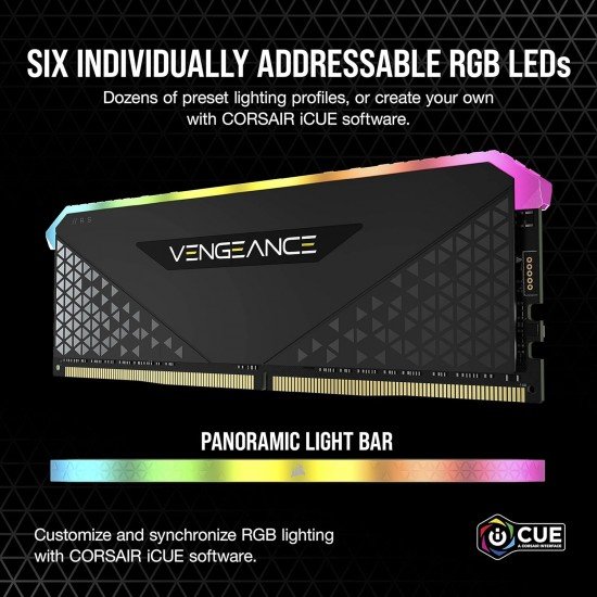 CORSAIR Vengeance RGB RS 32GB 2x16GB DDR4 3200MHz C16 16-20-20-38 Black Heatspreader Desktop Gaming Memory CORSAIR Vengeance RGB RS 32GB 2x16GB DDR4 3200MHz C16 16-20-20-38 Black Heatspreader Desktop Gaming Memory