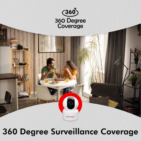 CP PLUS 2MP Full HD Smart Wi-Fi CCTV Home Security Camera | 360° with Pan Tilt | View & Talk | Motion Alert | Night Vision | SD Card (Upto 128 GB), Alexa & Google Support | IR Distance 10mtr | CP-E25A CP PLUS 2MP Full HD Smart Wi-Fi CCTV Home Security Camera | 360° with Pan Tilt | View & Talk | Motion Alert | Night Vision | SD Card (Upto 128 GB), Alexa & Google Support | IR Distance 10mtr | CP-E25A