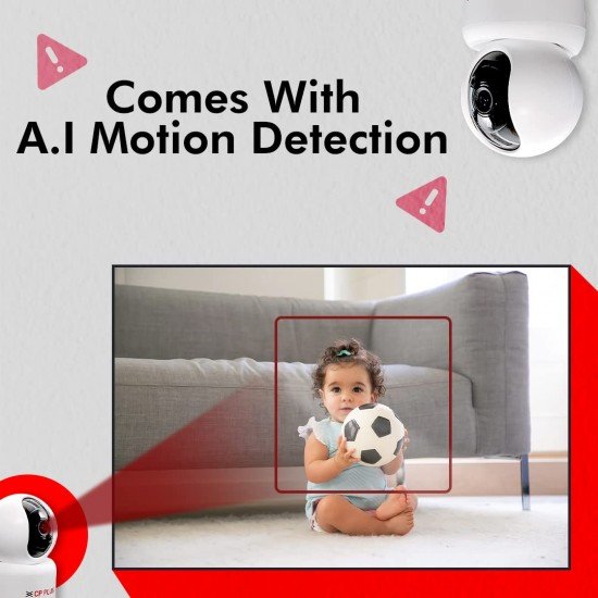 CP PLUS 3 MP Full HD Smart Wi-fi CCTV Camera | 360° Pan & Tilt | View & Talk | Motion Alert | Night Vision | SD Card (Up to 128 GB) | Alexa & OK Google | 2-Way Talk | IR Distance 10Mtr | CP-E35A CP PLUS 3 MP Full HD Smart Wi-fi CCTV Camera | 360° Pan & Tilt | View & Talk | Motion Alert | Night Vision | SD Card (Up to 128 GB) | Alexa & OK Google | 2-Way Talk | IR Distance 10Mtr | CP-E35A