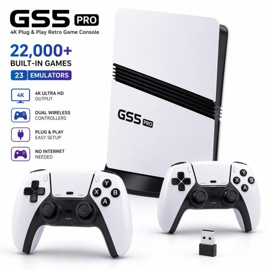 GS5 Pro 4K Retro Video Game Console for TV  