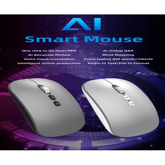 Ai Voice 2.4G Wired Wireless Mouse Translation Writing Drawing Forms Voice Artificial Intelligence Deepseek Mouse.