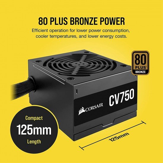 Corsair CV Series CV750 80 Plus Bronze ATX Power Supply Corsair CV Series CV750 80 Plus Bronze ATX Power Supply