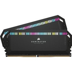 Corsair Dominator Platinum RGB DDR5 32GB (2x16GB) 6200MHz C36 Intel Optimized Desktop Memory (Onboard Voltage Regulation, Patented CORSAIR DHX Cooling, 12 Ultra-Bright CAPELLIX RGB LEDs) Black