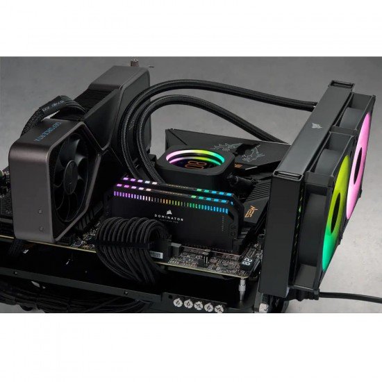 Corsair Dominator Platinum RGB DDR5 32GB (2x16GB) DDR5 7000 MHz C34 Intel Optimised Desktop Memory (Onboard Voltage Regulation, Patented CORSAIR DHX Cooling, 12 Ultra-Bright CAPELLIX RGB LEDs) Black Corsair Dominator Platinum RGB DDR5 32GB (2x16GB) DDR5 7000 MHz C34 Intel Optimised Desktop Memory (Onboard Voltage Regulation, Patented CORSAIR DHX Cooling, 12 Ultra-Bright CAPELLIX RGB LEDs) Black