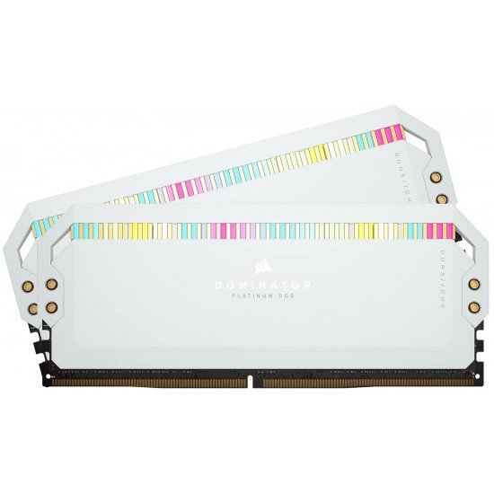 Corsair Dominator Platinum RGB DDR5 64GB (2x32GB) DDR5 5600MHz C40 Intel Optimised Desktop Memory (Onboard Voltage Regulation, Patented CORSAIR DHX Cooling, 12 Ultra-Bright CAPELLIX RGB LEDs) Black Corsair Dominator Platinum RGB DDR5 64GB (2x32GB) DDR5 5600MHz C40 Intel Optimised Desktop Memory (Onboard Voltage Regulation, Patented CORSAIR DHX Cooling, 12 Ultra-Bright CAPELLIX RGB LEDs) Black