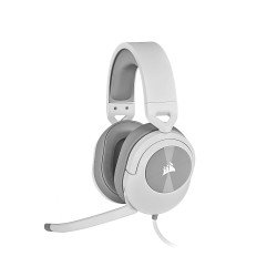 Corsair HS55 Stereo Gaming Wired On Ear Headset (Leatherette Memory Foam Ear Pads, Lightweight Construction, Omni-Directional Microphone, Multi-Platform Compatibility Included Y-Cable Adapter)  