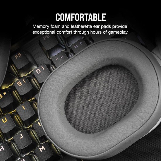Corsair HS55 Stereo Gaming Wired On Ear Headset (Leatherette Memory Foam Ear Pads, Lightweight Construction, Omni-Directional Microphone, Multi-Platform Compatibility Included Y-Cable Adapter) Corsair HS55 Stereo Gaming Wired On Ear Headset (Leatherette Memory Foam Ear Pads, Lightweight Construction, Omni-Directional Microphone, Multi-Platform Compatibility Included Y-Cable Adapter)