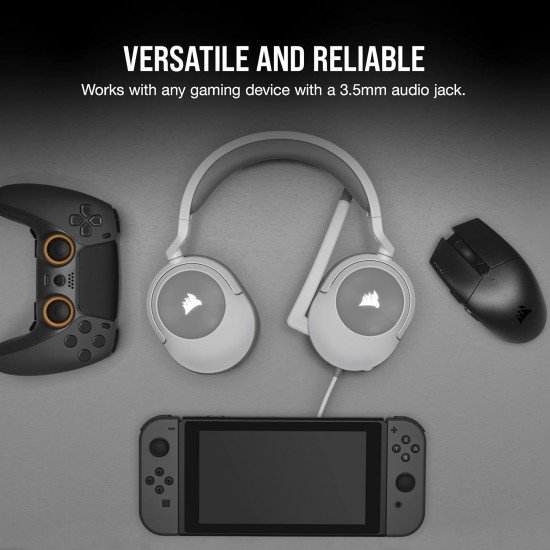 Corsair HS55 Stereo Gaming Wired On Ear Headset (Leatherette Memory Foam Ear Pads, Lightweight Construction, Omni-Directional Microphone, Multi-Platform Compatibility Included Y-Cable Adapter) Corsair HS55 Stereo Gaming Wired On Ear Headset (Leatherette Memory Foam Ear Pads, Lightweight Construction, Omni-Directional Microphone, Multi-Platform Compatibility Included Y-Cable Adapter)