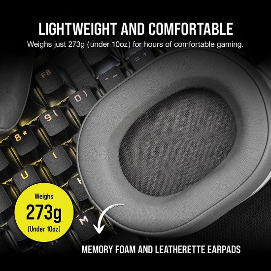 Corsair HS55 Surround Wired Gaming On Ear Headset (Leatherette Memory Foam Ear Pads, Dolby Audio 7.1 Surround Sound on PC and Mac, Lightweight, Omni-Directional Microphone, Multi-Platform) Corsair HS55 Surround Wired Gaming On Ear Headset (Leatherette Memory Foam Ear Pads, Dolby Audio 7.1 Surround Sound on PC and Mac, Lightweight, Omni-Directional Microphone, Multi-Platform)