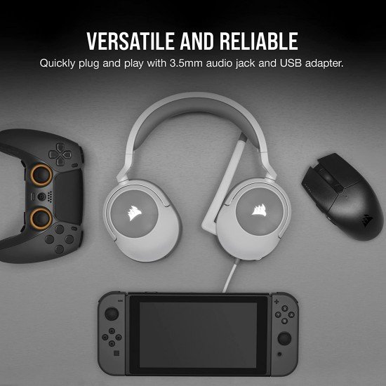 Corsair HS55 Surround Wired Gaming On Ear Headset (Leatherette Memory Foam Ear Pads, Dolby Audio 7.1 Surround Sound on PC and Mac, Lightweight, Omni-Directional Microphone, Multi-Platform) Corsair HS55 Surround Wired Gaming On Ear Headset (Leatherette Memory Foam Ear Pads, Dolby Audio 7.1 Surround Sound on PC and Mac, Lightweight, Omni-Directional Microphone, Multi-Platform)