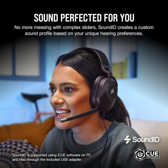 Corsair HS65 Surround Wired Gaming On Ear Headset (Leatherette Memory Foam Ear Pads, Dolby Audio 7.1 Surround Sound on PC and Mac, SonarWorks SoundID Technology, Multi-Platform Compatibility) Corsair HS65 Surround Wired Gaming On Ear Headset (Leatherette Memory Foam Ear Pads, Dolby Audio 7.1 Surround Sound on PC and Mac, SonarWorks SoundID Technology, Multi-Platform Compatibility)