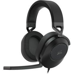 Corsair HS65 Surround Wired Gaming On Ear Headset (Leatherette Memory Foam Ear Pads, Dolby Audio 7.1 Surround Sound on PC and Mac, SonarWorks SoundID Technology, Multi-Platform Compatibility) 