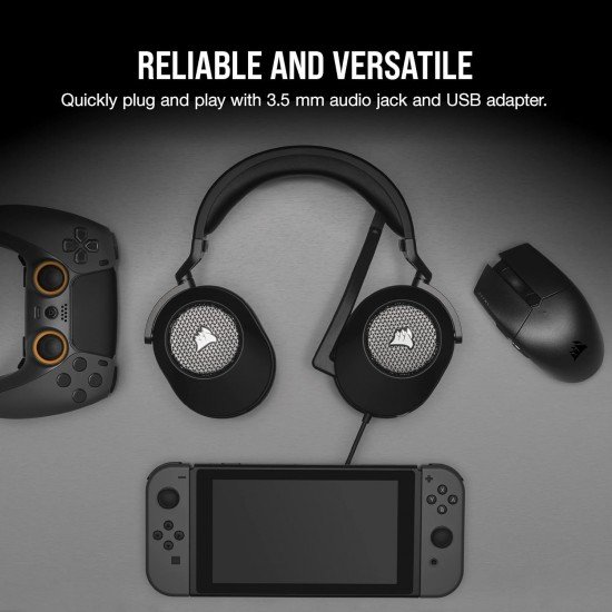 Corsair HS65 Surround Wired Gaming On Ear Headset (Leatherette Memory Foam Ear Pads, Dolby Audio 7.1 Surround Sound on PC and Mac, SonarWorks SoundID Technology, Multi-Platform Compatibility) Corsair HS65 Surround Wired Gaming On Ear Headset (Leatherette Memory Foam Ear Pads, Dolby Audio 7.1 Surround Sound on PC and Mac, SonarWorks SoundID Technology, Multi-Platform Compatibility)