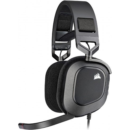 Corsair HS80 RGB USB Premium Gaming Wired On Ear Headset with Dolby Audio 7.1 Surround Sound (Broadcast-Grade Omni-Directional Microphone, Memory Foam Earpads, High-Fidelity Sound) White Corsair HS80 RGB USB Premium Gaming Wired On Ear Headset with Dolby Audio 7.1 Surround Sound (Broadcast-Grade Omni-Directional Microphone, Memory Foam Earpads, High-Fidelity Sound) White