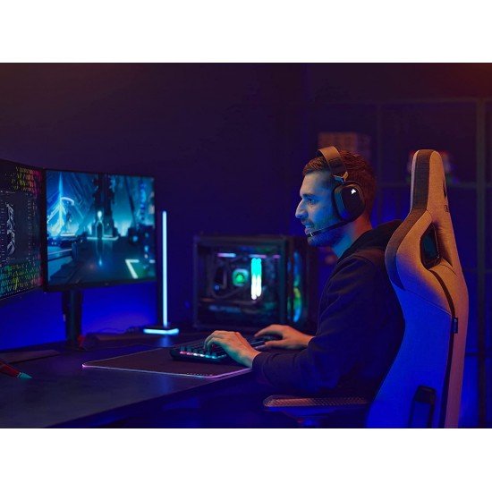Corsair HS80 RGB Wireless Premium Gaming On Ear Headset with Dolby Atmos Audio (Low-Latency, Omni-Directional Microphone, 60ft Range, Up to 20 Hours Battery Life, PS5/PS4 Wireless Compatibility) Black Corsair HS80 RGB Wireless Premium Gaming On Ear Headset with Dolby Atmos Audio (Low-Latency, Omni-Directional Microphone, 60ft Range, Up to 20 Hours Battery Life, PS5/PS4 Wireless Compatibility) Black