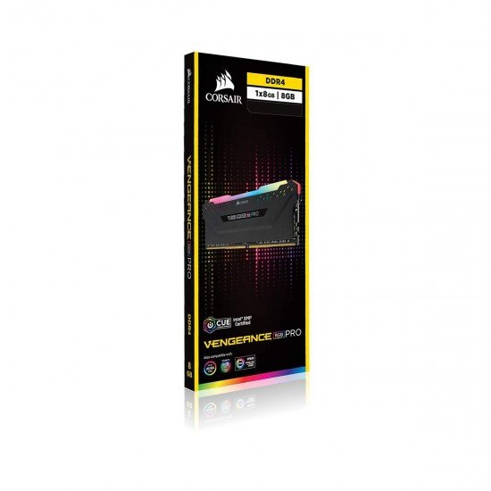 Corsair Vengeance RGB Pro 8GB (1x8GB) DDR4 3200 (PC4-25600) C16 Optimized for AMD Ryzen ? Black Corsair Vengeance RGB Pro 8GB (1x8GB) DDR4 3200 (PC4-25600) C16 Optimized for AMD Ryzen ? Black