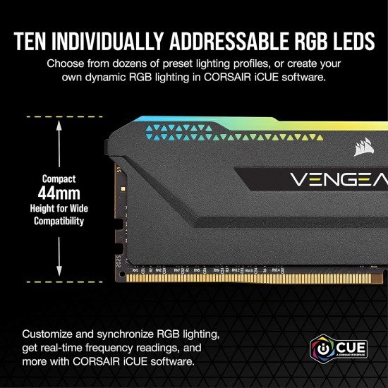 Corsair Vengeance RGB Pro SL 32GB (2x16GB) DDR4 3600 (PC4-28800) C18 1.35V Optimized for AMD Ryzen - Black (CMH32GX4M2Z3600C18) Corsair Vengeance RGB Pro SL 32GB (2x16GB) DDR4 3600 (PC4-28800) C18 1.35V Optimized for AMD Ryzen - Black (CMH32GX4M2Z3600C18)