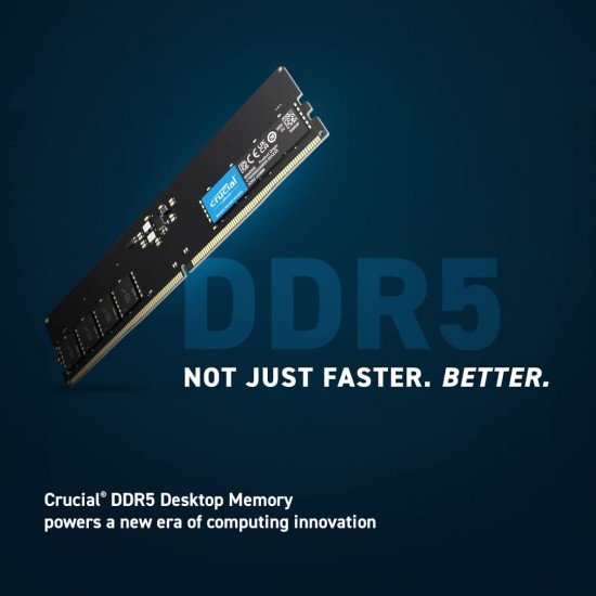 Crucial RAM 16GB DDR5 4800MHz CL40 Desktop Memory CT16G48C40U5 Black Crucial RAM 16GB DDR5 4800MHz CL40 Desktop Memory CT16G48C40U5 Black