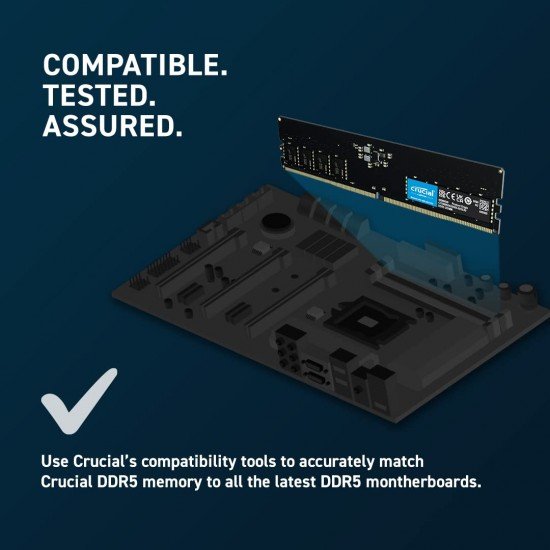Crucial RAM 16GB DDR5 4800MHz CL40 Desktop Memory CT16G48C40U5 Black Crucial RAM 16GB DDR5 4800MHz CL40 Desktop Memory CT16G48C40U5 Black