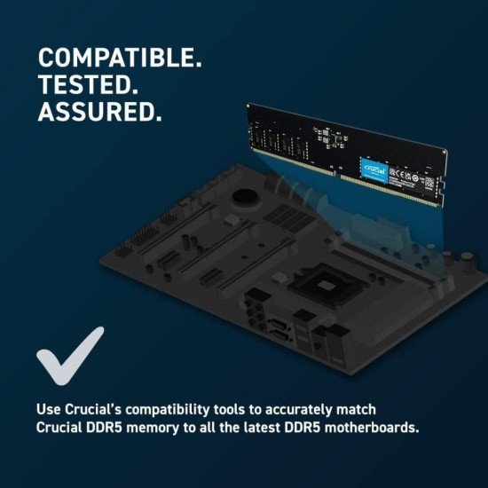 Crucial RAM 16GB DDR5 4800MHz CL40 Desktop Memory CT16G48C40U5 Black Crucial RAM 16GB DDR5 4800MHz CL40 Desktop Memory CT16G48C40U5 Black