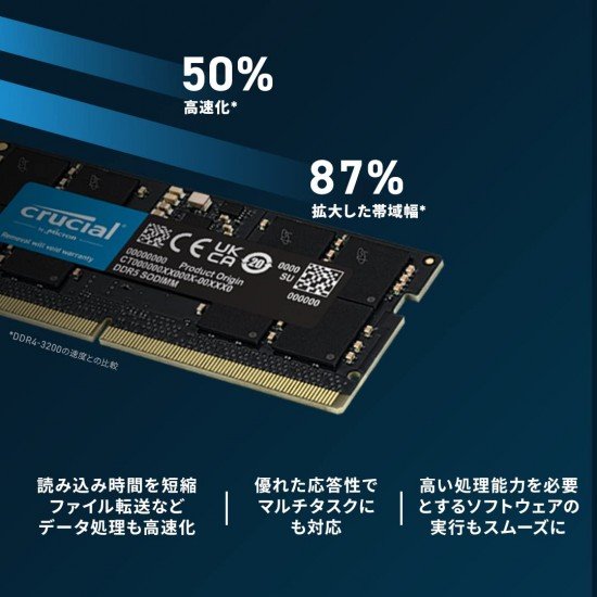 Crucial RAM 16GB DDR5 4800MHz CL40 Desktop Memory CT16G48C40U5 Black Crucial RAM 16GB DDR5 4800MHz CL40 Desktop Memory CT16G48C40U5 Black