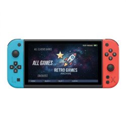 G90 7 Inch Full HD Screen Video Game 21+ Emulator Professional Game Chip 64Gb Pre-Loaded Wireless Gaming Controller Handheld Console