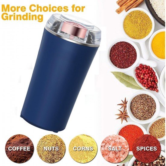 Stainless Steel Nima Multifunctional Grinder Smash Machine Coffee Beans Electric Spices Grinder and Coffee Maker Household Electric Mixer Grinder (300 Ml Jar) (NOT Use Liquid)