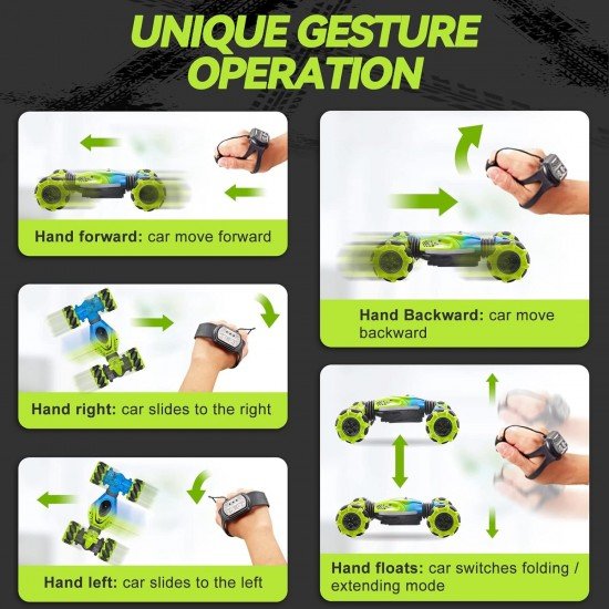 Gesture Rc Car Hand Controlled Stunt Car For 6-12 Yr Boys Girls,4Wd 2.4Ghz Remote Control Gesture Sensor Toy Cars Drift Twist Offroad With Light Music For Ages 8-13 Kids (Color may vary) Gesture Rc Car Hand Controlled Stunt Car For 6-12 Yr Boys Girls,4Wd 2.4Ghz Remote Control Gesture Sensor Toy Cars Drift Twist Offroad With Light Music For Ages 8-13 Kids (Color may vary)