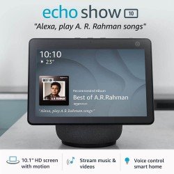 Echo Show 10- 10.1" HD smart display with motion, premium sound and Alexa 