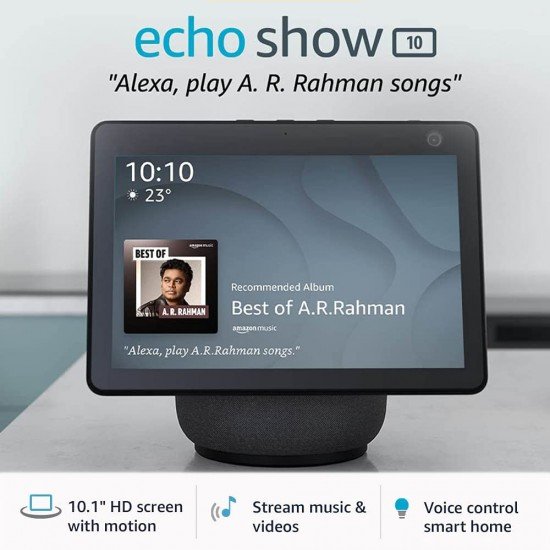 Echo Show 10- 10.1" HD smart display with motion, premium sound and Alexa Echo Show 10- 10.1" HD smart display with motion, premium sound and Alexa