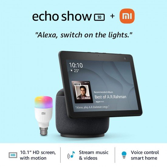 Echo Show 10- 10.1" HD smart display with motion, premium sound and Alexa Echo Show 10- 10.1" HD smart display with motion, premium sound and Alexa