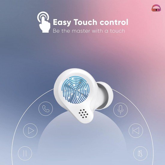 Ekko Earbeats T07 Bluetooth Truly Wireless in Ear Earbuds with mic, ENC Call Noise Cancellation, Siri & Google Assistant (White) Ekko Earbeats T07 Bluetooth Truly Wireless in Ear Earbuds with mic, ENC Call Noise Cancellation, Siri & Google Assistant (White)