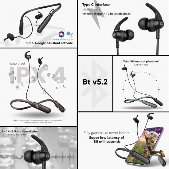 Ekko Unplug N05 - Neckband with ENC Call Noise Cancellation, Support Gaming,Siri & Google Assistant Ekko Unplug N05 - Neckband with ENC Call Noise Cancellation, Support Gaming,Siri & Google Assistant